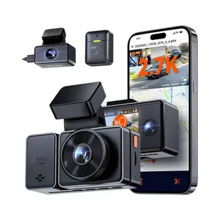 Vantrue E3 3-kanaals 2.7K WiFi-dashcam – Met Gps, Spraakbesturing, Starvis-sensor, Infrarood Nachtzicht, 24-uurs Gebufferde Parkeermodus, 3-weg