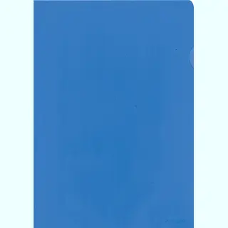 Kangaro Pp-Kunstoff Aktenhülle/Plastikhülle Din A4 Genarbt Transparent Blau Extra Stark (120 µ) - 10 Stück, 31x21.6x0.4