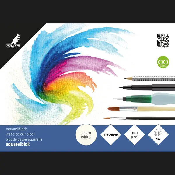 Kangaro Aquarellpapier-Block, 170 X 240 Mm, 16 Blatt thumbnail