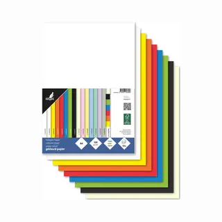 Kangaro - Tonpapier Farbenmix Din A4-120g/m² Fsc Mix – 100 Pack - Briefpapier Bastelpapier Diy, K-0043F415, 120 Gramm