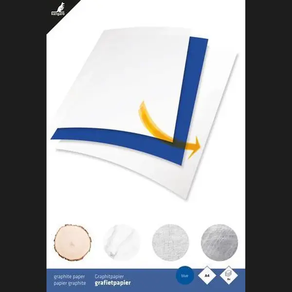 Grafietpapier Kangaro Blauw A4, 8 Vel, 50grams thumbnail