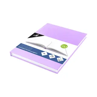 Skizzenbuch Kangaro Ktc A5 Blanko Mit Lila Violetter Pastell Hardcover, 80 Blatt 100 Gramm Weiß Säurefreies Papier, K-5355, Violett
