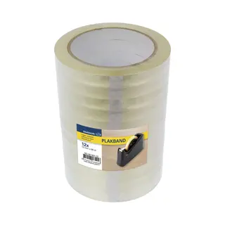 Raadhuis Plakband - 12mm X 66m - Pp - Transparant - Krimp A 12 Rol - Rd-351351-12