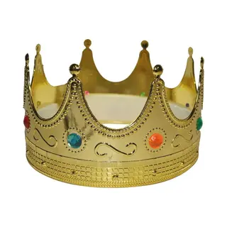 Funny Fashion Luxe Gouden Koningskroon - Voor Volwassenen - Carnaval/verkleed Accessoires
