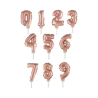 Espa - Taarttopper Ballon Nummer Roségoud 12, 7 Cm