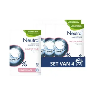 4x Neutral Waspoeder Kleur 18 Wasbeurten 1, 187 Kg