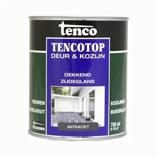 Tenco Tencotop Deur & Kozijn Dekkend Zijdeglans Antraciet - 750 Ml