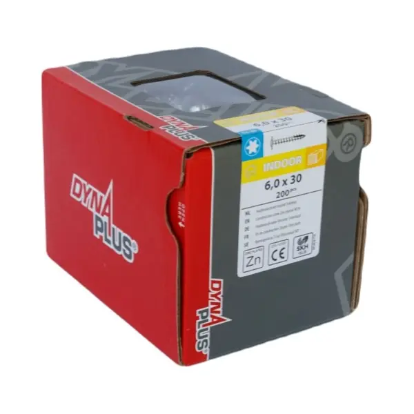 Dynaplus - Torx 30 Tellerkop Schroeven - 6 X 30mm - Verzinkt - Voldaad (200 Stuks) thumbnail