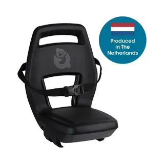 Qibbel Junior 6+ Fietsstoeltje Achter Bagagedrager Bevestiging - Quick Connect - Longtail Edition - Midnight Black - Exclusief Voetbeschermingsplaten