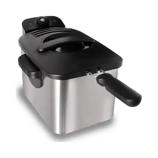 Inventum GF431S friteuse Enkel 3 l Vrijstaand 2200 W Frituurpan Zwart, Roestvrijstaal
