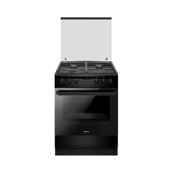 Inventum VFG6034WGZWA fornuis Vrijstaand fornuis Electrisch Gaskookplaat Zwart thumbnail