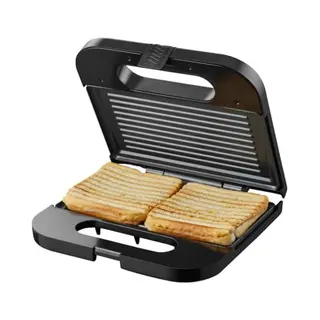 Tomado TGS2001S - Tosti Ijzer - Grillapparaat - Tosti Apparaat - Pfas Vrij – Sandwich Maker - 750 Watt - 22, 5 X 13 Cm - Zwart/Rvs