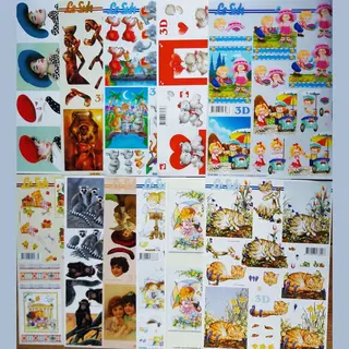 10x Le Suh 3D Knipvellen - Voor Elk Wat Wils - Maak Prachtige Kaarten En Scrapbook - Inhoud Verschillend Per Pakket