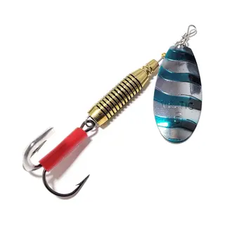 Veltic Spinner Silver/Green – Verzwaarde Spinner Maat 1 / 2, 0 Gram