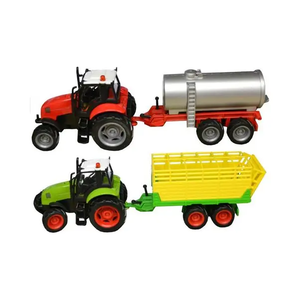 Kids Globe 510653 Traktor Mit Licht Und Ton, Reibungsmotor Und Gelbgr?nem Anh�nger - Kidsglobe 510653B thumbnail