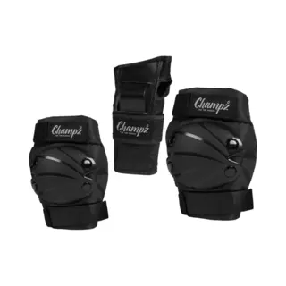 Champz Skate Beschermset - Kinderen - Valbescherming Zwart - Medium > 35-38 Eu