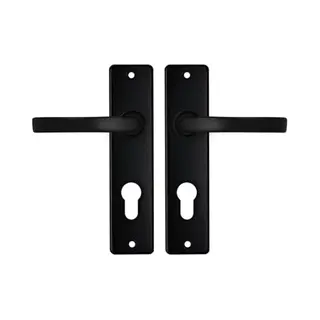 Axa Deurbeslag Set Binnendeur - Edge Basic Blok - Deurkruk Zwart - Met Cilindergat - PC72 - Deurklink Met Schild