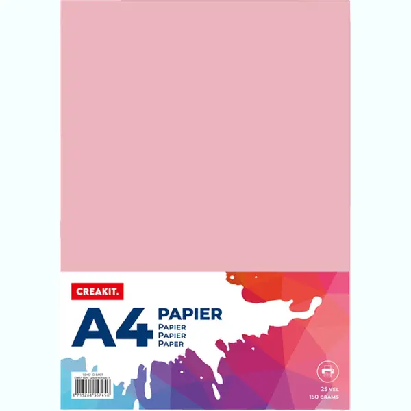 Creakit. Karton A4 – 25 Vellen – Knutselen Voor Kinderen En Volwassenen – Tekenpapier Voor Kinderen – 150 Grams – Knutselpapier – Gekleurd thumbnail