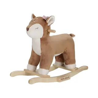 Little Dutch Schaukeltier Schaukelpferd Reh Plüsch Mit Griffen Und Kufen Aus Holz - Fairy Garden