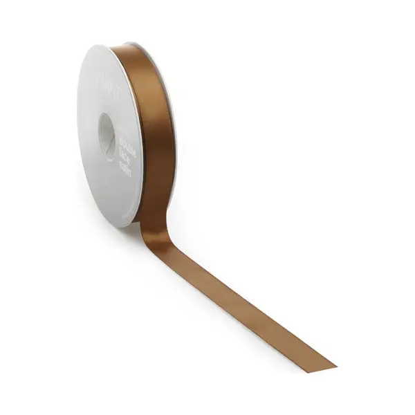 Kp Double Face Satijnlint Brandy | Zeer Luxe Kwaliteit |10 Mm / 25 Mtr. thumbnail