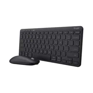 Trust Lyra toetsenbord Inclusief muis Kantoor Rf-draadloos + Bluetooth Azerty Belgisch Zwart