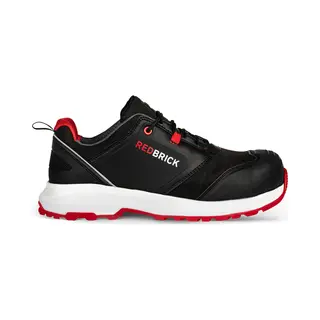Redbrick Werkschoenen - Pulse Overnose - Laag - Met Kuipneus - S3 - Zwart / Rood - Maat 40