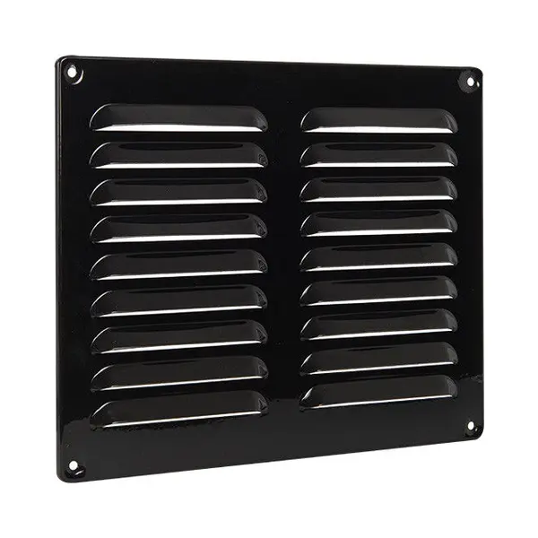 Nedco Schoepenrooster - Rechthoek - Aluminium - 250 X 200 Mm - Zwart thumbnail