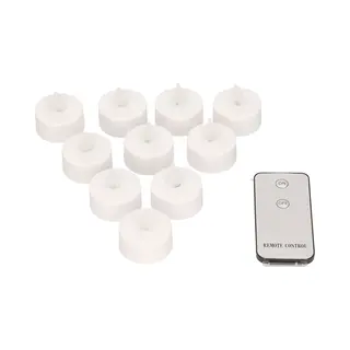 Anna's Collection Led Waxinelichtjes - 10x St - Vlam - D4 Cm - Afstandsbediening - Theelichtjes