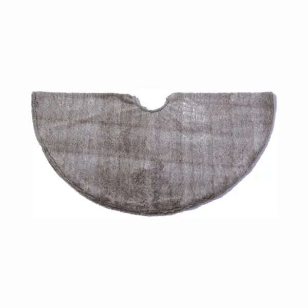 Anna's Collection Kerstboomrok - 120 Cm - Taupe - Imitatiebont - Kerstversiering thumbnail