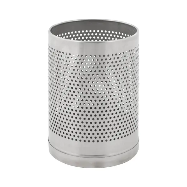 V-Part - Papierbak Geperforeerd - Stainless Steel - Mat Rvs - Prullenbak thumbnail