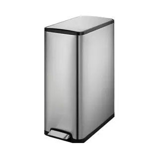 Eko Treteimer Ecoslim Tretmülleimer Edelstahl Matt 45 L Mit Fingerabdruckschutzbeschichtung Und Inn, Vuilnisbak, Zilver