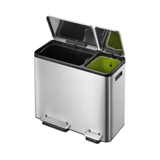 Eko Vb 912845 Ecocasa Step Bin 30 + 15 L, Roestvrij Staal, Mat, 32, 1 X 60, 5 X 49, 2 Cm
