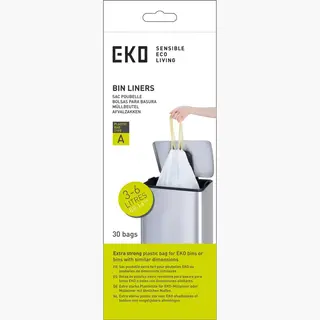 24x Eko Afvalzak Met Trekband Wit 3–6 Liter Type A 30 Zakken