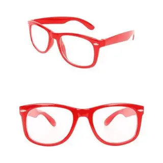 PartyXplosion Bril - Blues Brother - Rood - Doorzichtig Glas