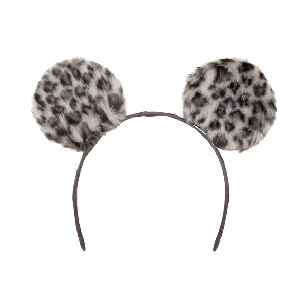 PartyXplosion Carnaval Verkleed Diadeem Met Grote Pluis Panter Bollen - Oortjes Voor Dames - Foute/panter Party thumbnail