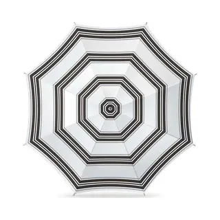 Gebro Parasol - Zwart/wit - Gestreept - D180 Cm - Uv-bescherming - Incl. Draagtas