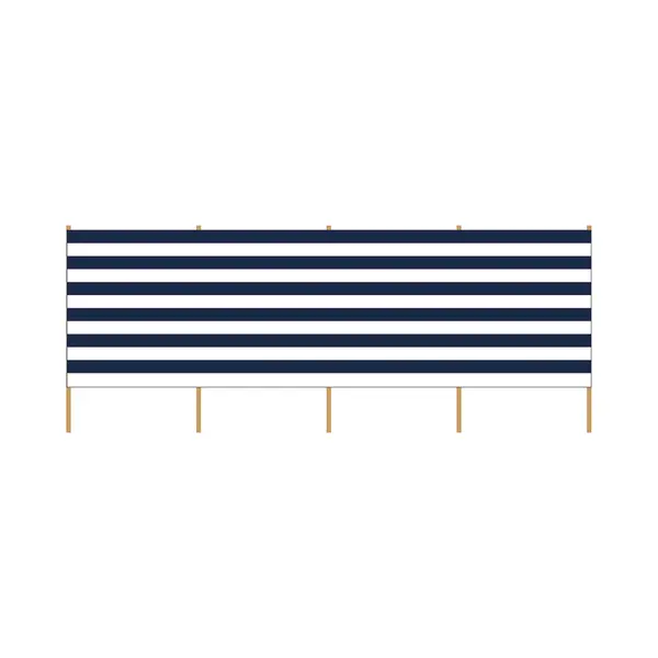 Gebro Windscherm - Wit/blauw Gestreept - 2, 75 Meter X 150 Cm - Beschutting/schermen - Strand/camping thumbnail