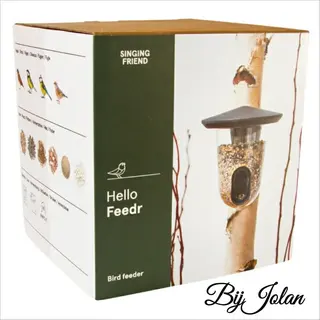 SingingFriend Singing Friend Vogelvoederhuisje Feedr - Grijs - 750 G