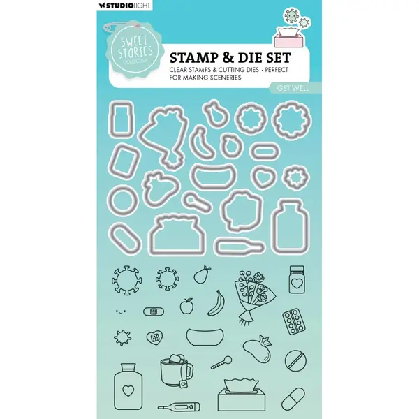 Studio Light Stamp & Cutting Die Sweet Stories - Get Well Nr. 86 thumbnail