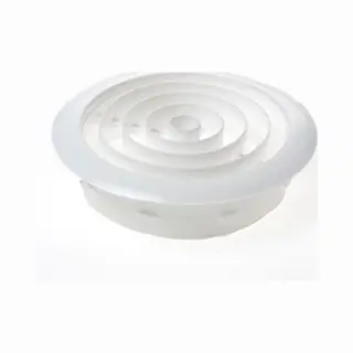 Nedco Ventilatierooster Kunststof Wit Rond 12cm 514300 (Prijs Per Stuk)