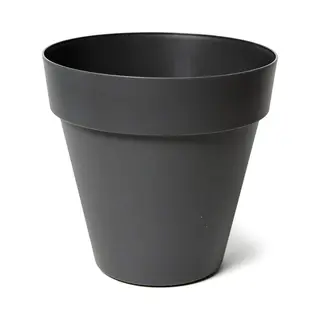 Essence Rio Anthracite Plastic Plant Pot 26cm - Grey - Essence Garden - Wilko
