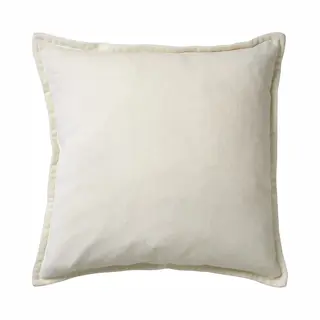 Dutch Decor Caith - Sierkussen 50x50 Cm - 100% Katoen Velvet - Snow White - Wit - Inclusief Binnenkussen - Luxe Kussens Voor Woonkamer & Bank