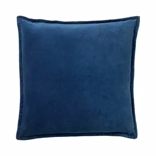 Dutch Decor Caith - Sierkussen 50x50 Cm - 100% Katoen Velvet - Insignia Blue - Donkerblauw - Inclusief Binnenkussen - Luxe Kussens Voor Woonkamer &