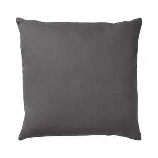 Dutch Decor James - Kussenhoes 45x45 Cm - Duurzaam Katoen – Effen Kleur - Charcoal Gray - Antraciet - Met Rits - Zonder Binnenkussen