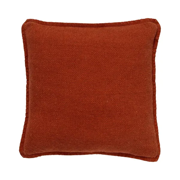 Dutch Decor Bowie - Kussenhoes 45x45 Cm - Gewassen Katoen - Potters Clay - Oranje - Met Rits - Zonder Binnenkussen thumbnail