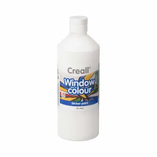 Creall Raamverf Wit - Glasverf Voor Kinderen En Volwassenen 500ml.