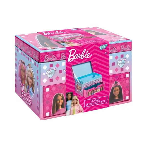 Totum Barbie Mosaic Jewellery Box Craft Kit In Pink | Size, 1 Pack thumbnail
