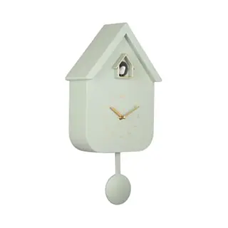 Karlsson Wanduhr Solo Color Cuckoo - Grau - 6x21, 5x41cm - Platz - Kunststoff - Wanduhr Modern Wohnzimmer - Wanduhren - Kuckucksuhr