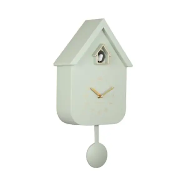 Karlsson Wanduhr Solo Color Cuckoo - Grau - 6x21, 5x41cm - Platz - Kunststoff - Wanduhr Modern Wohnzimmer - Wanduhren - Kuckucksuhr thumbnail