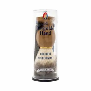 3x Vergulde Hand Originele Scheerkwast